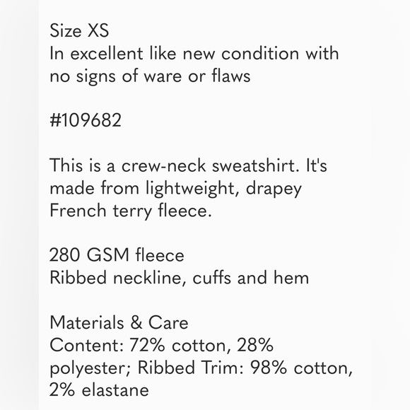 Aritzia The Constant Homeward Sweatshirt XS - Picture 10 of 10